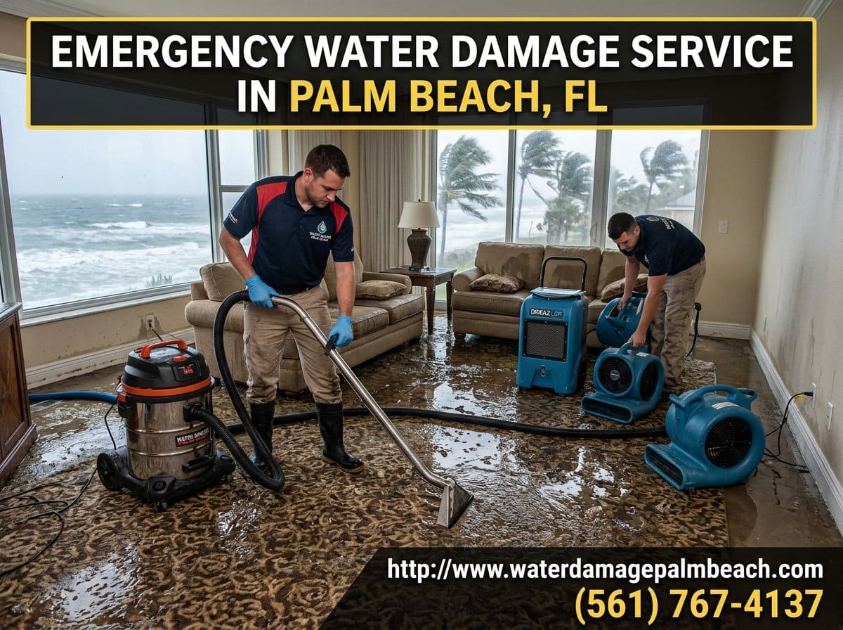 Emergency water damage response in Palm Beach FL 33480